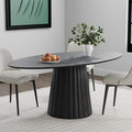 Casaphoria 67" Oval Dining Table, Modern Wood Kitchen Table by Casaphoria