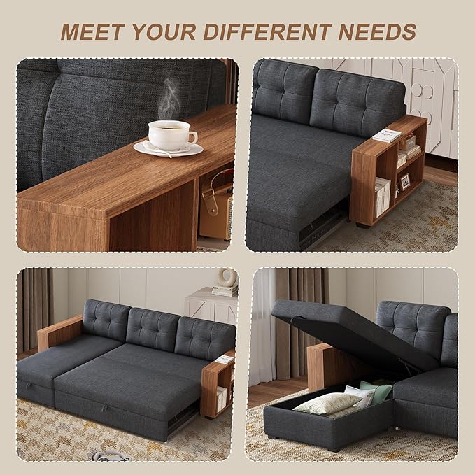 Ball & Cast 84" Sectional Sleeper Sofa - Image 9