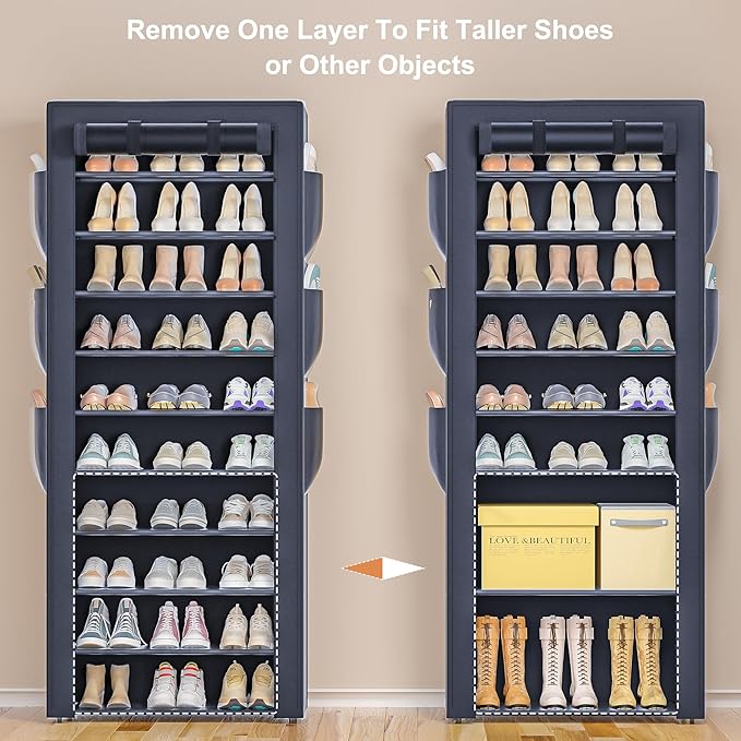 Shoes Rack 10 Tier Tall Shoe Rack - Image 9