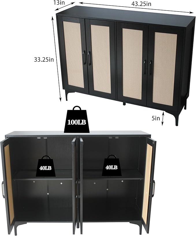 Buffet Sideboard, Side Storage Cabinet, entryway Cabinet, Buffet Sideboard - Image 3
