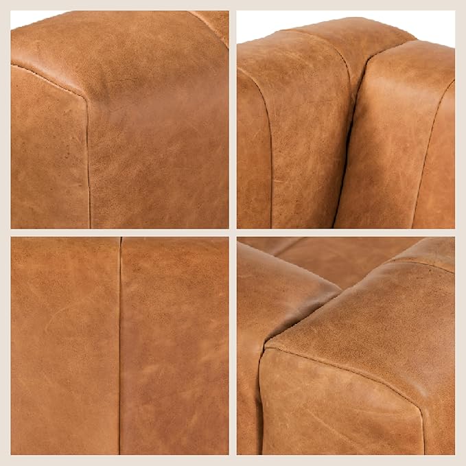 POLY & BARK Canale 99" Sofa in Cognac Tan - Image 6