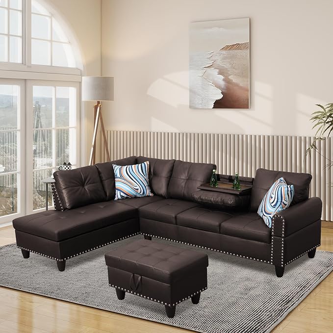L Shaped Modular Sectional Sofa by NicBex