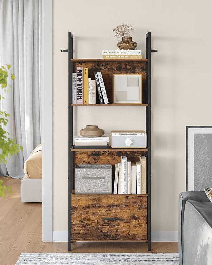 VASAGLE 5-Tier Bookshelf, Book Shelf - Image 4