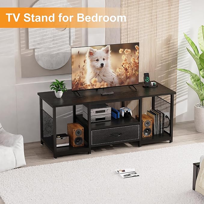 TV Stand with Drawers and Power Outlet - Image 7