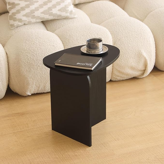 AWASEN Black Side Table, Small Triangle End Table Living Room, Modern Accent - Image 7