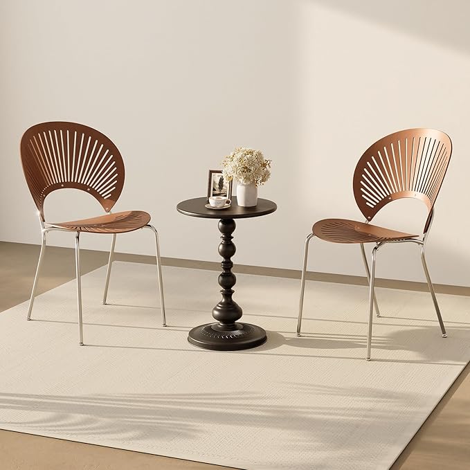 Metal Round Side Table, Small Drink Table - Image 6