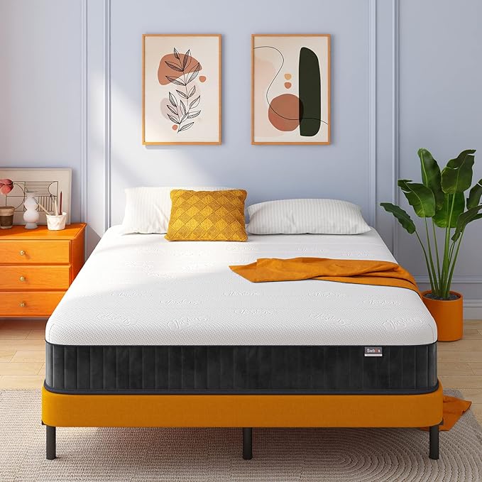 Double Mattress, 10 Inch Hybrid Memory Foam Full Size Mattress, Full Bed - Image 3