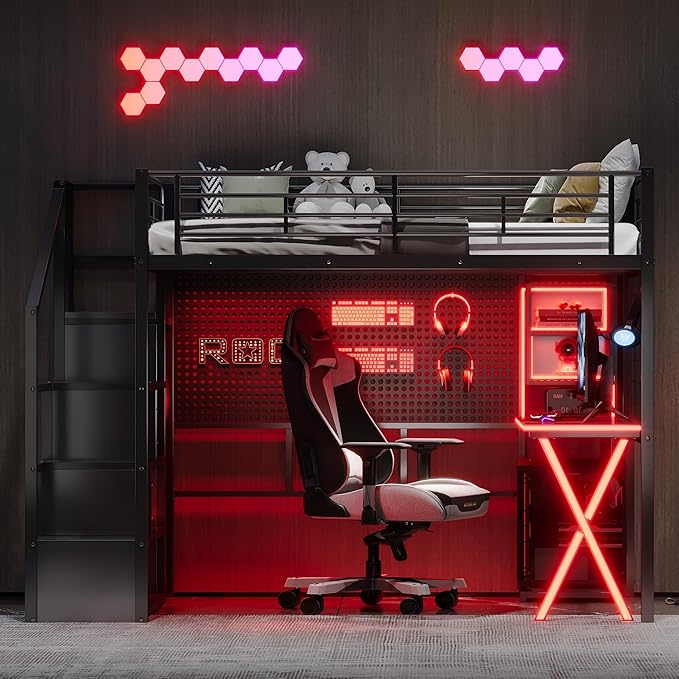Merax Full Size Metal Loft Bed by Merax