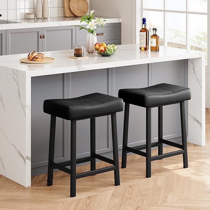 GarveeHome Counter Height Bar Stools Set of 2, 24 Inch Barstools - Image 5