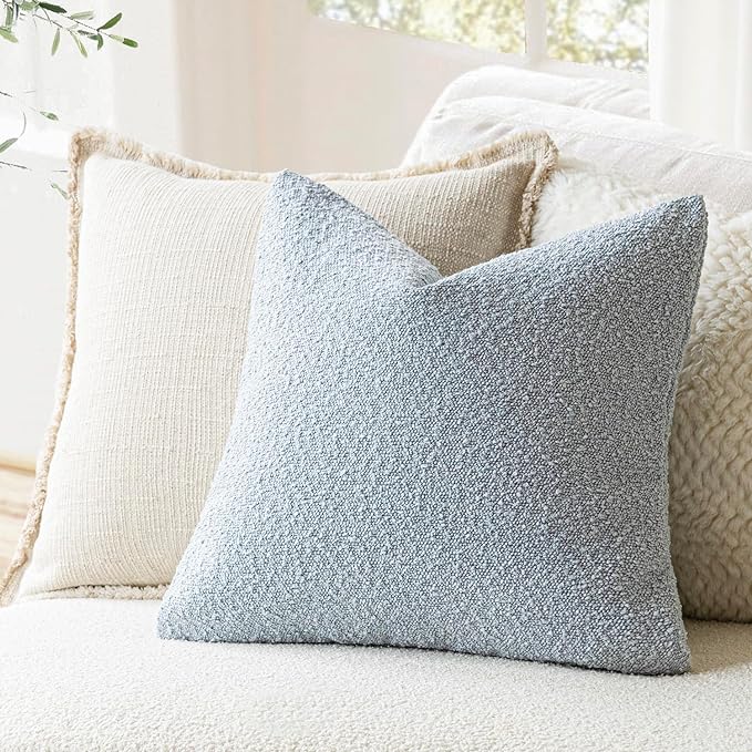 Foindtower Set of 2, Decorative Textured Boucle Throw Pillow Covers Accent - Image 4