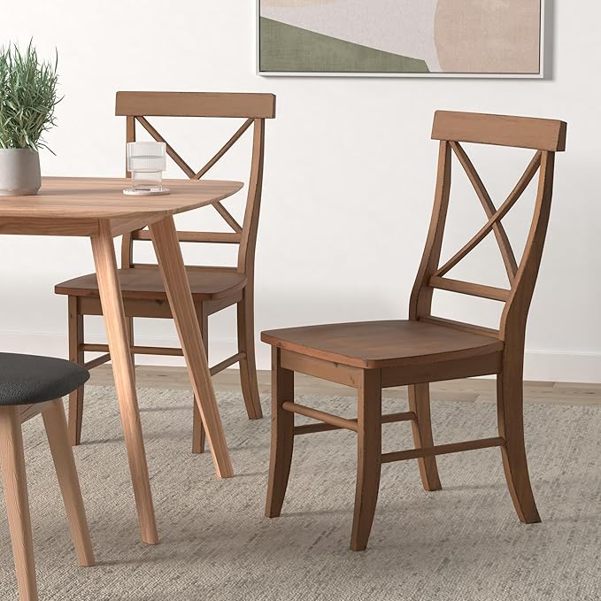 International Concepts Set of Two X-Back Dining Chair - Image 2