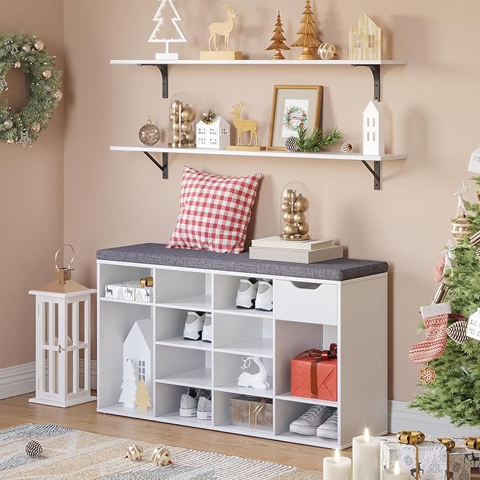 DINZI LVJ Shoe Bench, Entryway Storage Bench - Image 8