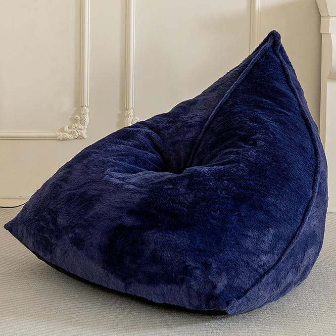 BYBYME Bean Bag Chairs Sherpa Lazy Sofa, Giant Beanbag Chairs by BYBYME