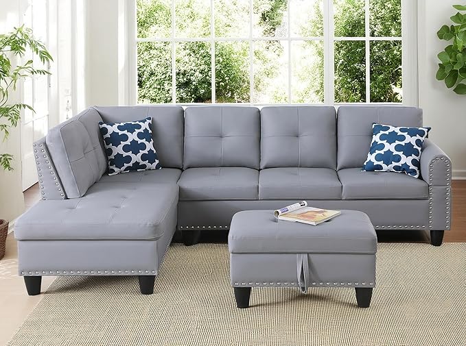 98 Inch L Shaped Sectional Sofa - Image 2