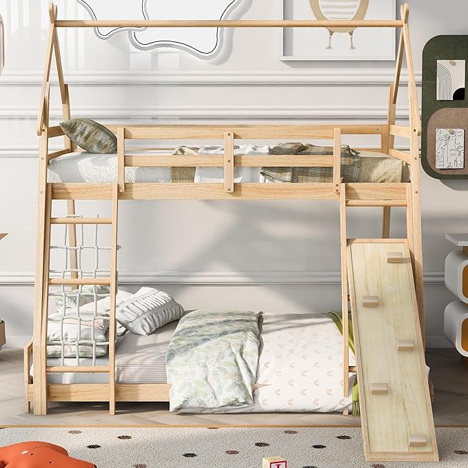 Twin Over Queen House Bunk Bed - Image 3