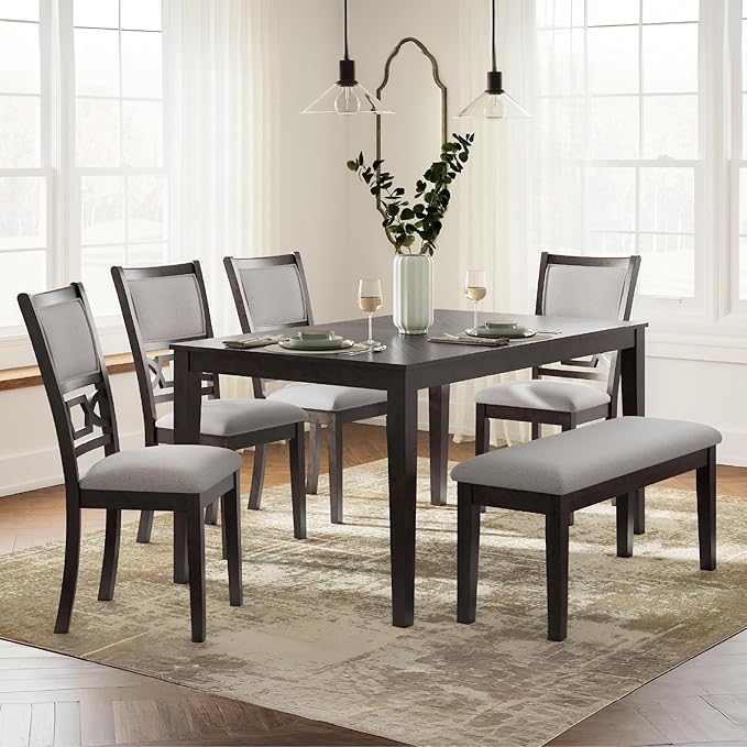 Signature Design by Ashley Langwest Transitional Diamond Patterned Dining Table - Image 2