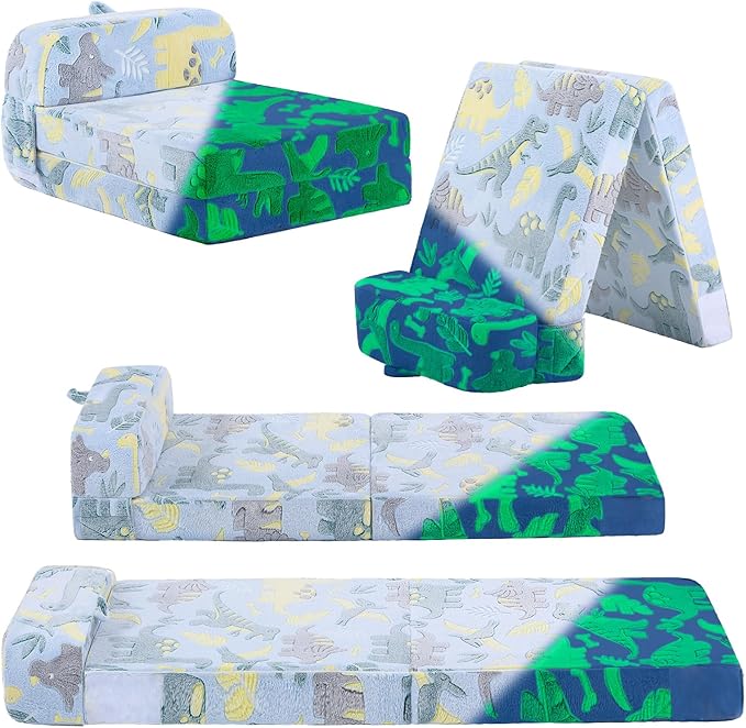 Tiita Folding Sofa Bed for Kids, Toddler Fold Out Couch by TiitaHome