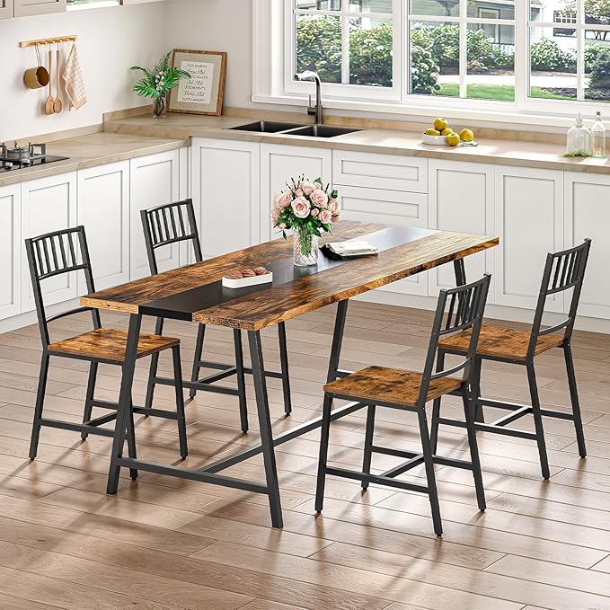 HOOBRO Kitchen Chairs Set of 2, Wooden Dining Room Chairs - Image 2