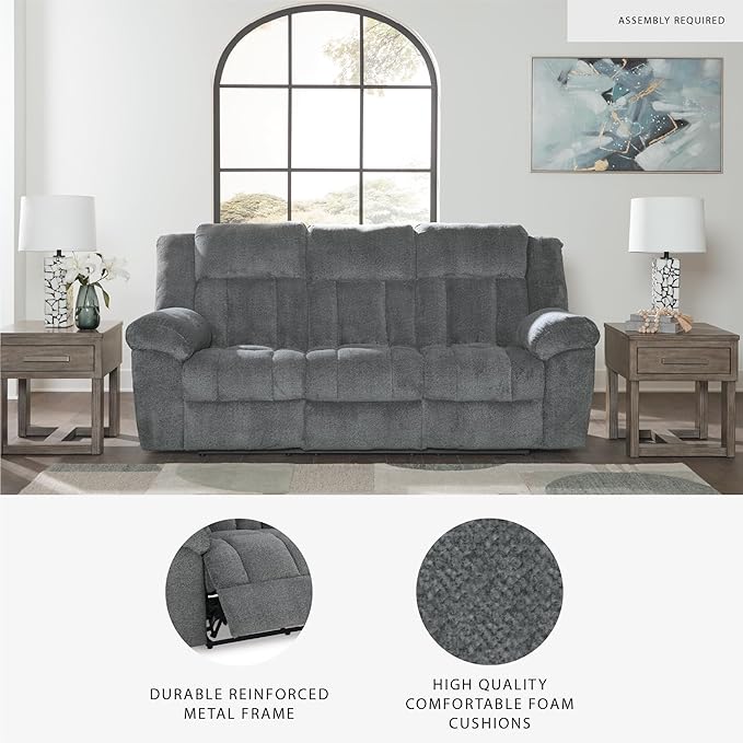 Signature Design by Ashley Tip-Off Modern Wall Hugger Power Reclining Sofa - Image 4