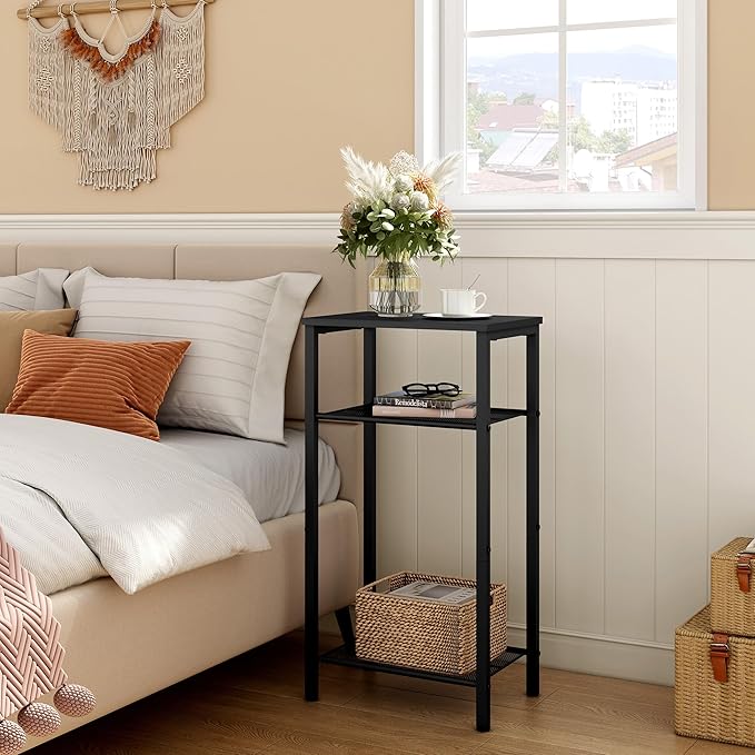 Hoctieon 3 Tier End Table, Telephone Table, Tall Side Table - Image 5