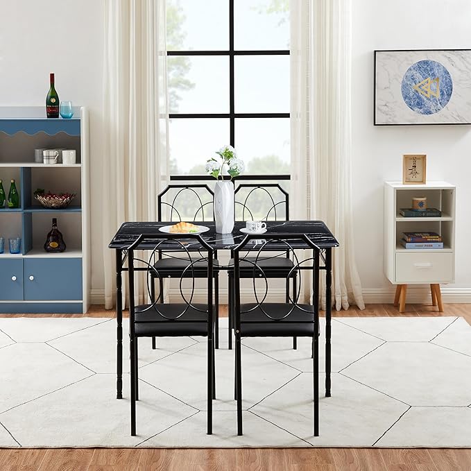 VECELO 5 Piece Dining Table Set - Image 6