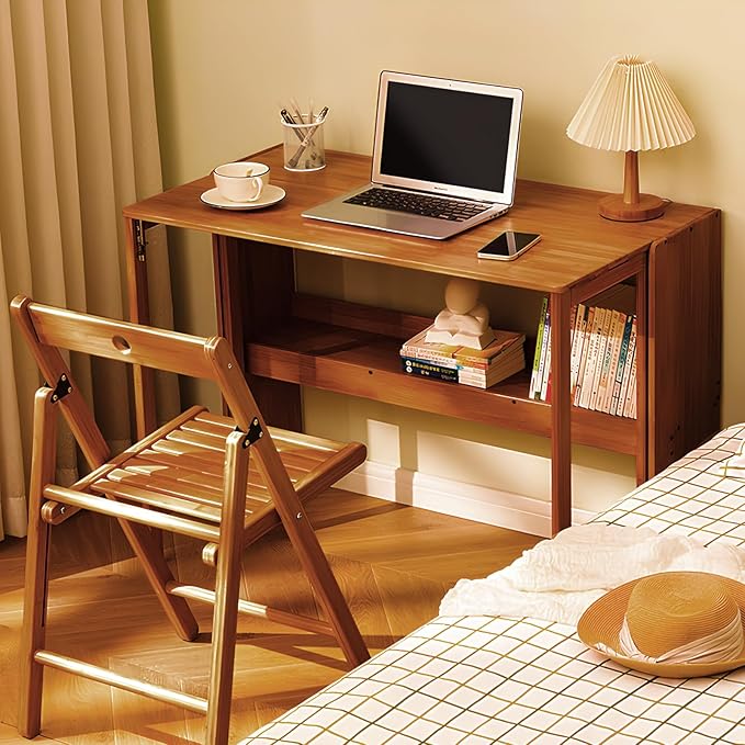 Bamboo Folding Desk Mid Century Modern Desk - Image 6