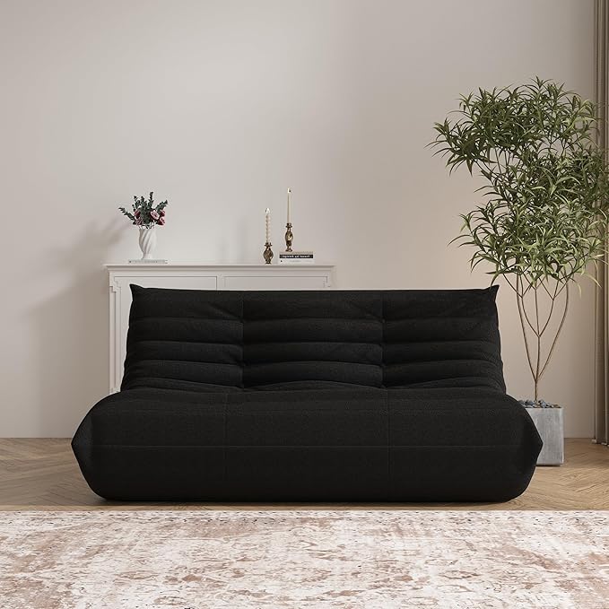 Bean Bag Chair, Loveseat Fireside Chair Bean Bag Sofa Large Bean Bag Chair - Image 4