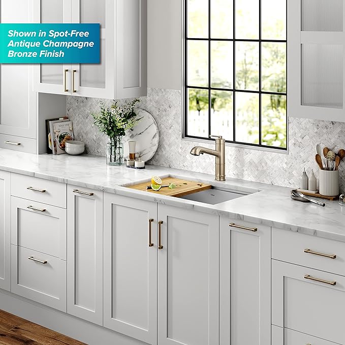 KRAUS Allyn Pull-Out Single Handle Kitchen Faucet in Spot-Free Stainless Steel - Image 13