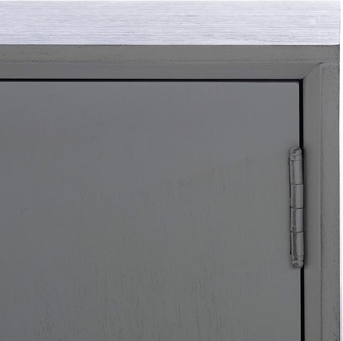 SAFAVIEH Sorrel TV Stand for up to 55" Flatscreen – Distressed Grey, 2 Doors - Image 11