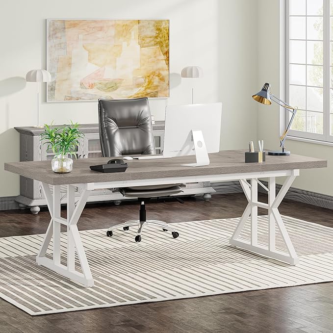 Tribesigns 70.8-Inch Executive Desk, Large Computer Office Desk Workstation by Tribesigns