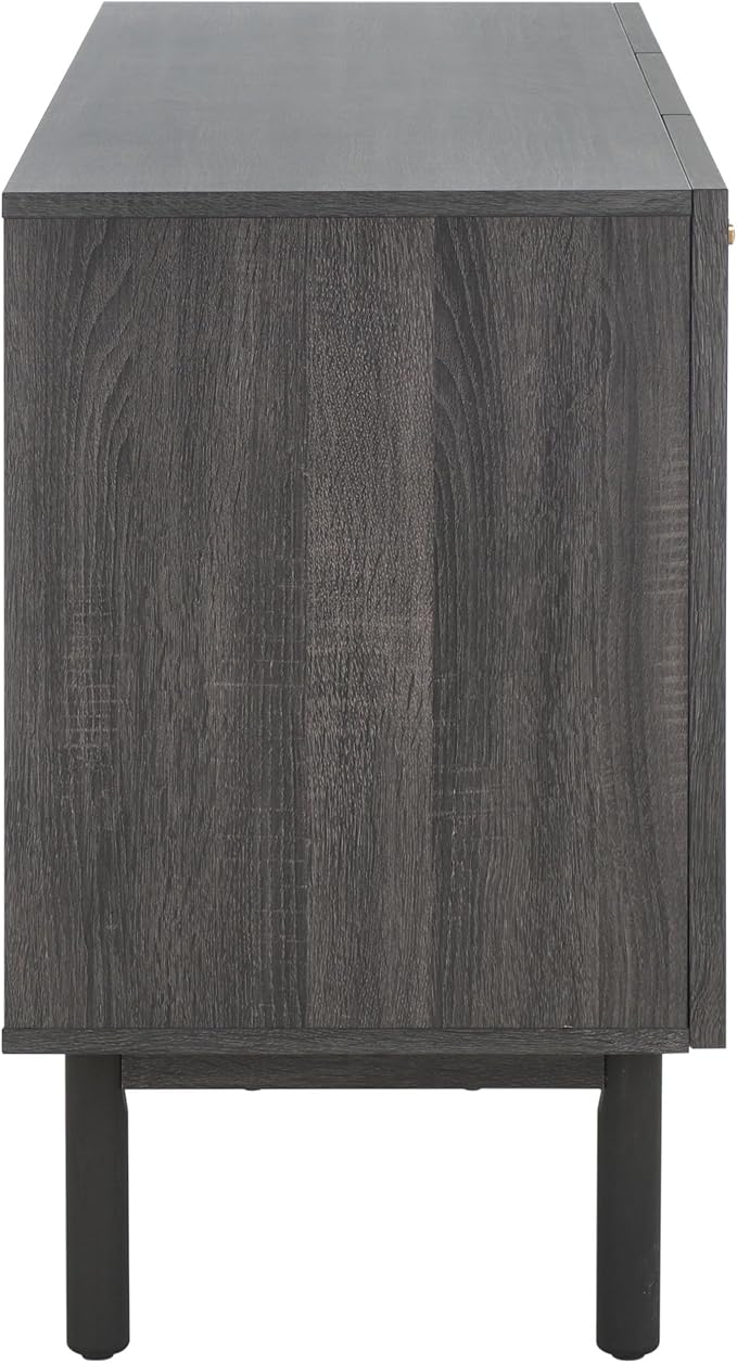 SAFAVIEH Aino TV Stand for up to 60" Flatscreen – Distressed Black - Image 5