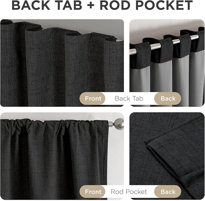 Joydeco 100% Blackout Curtains for Bedroom - Image 6