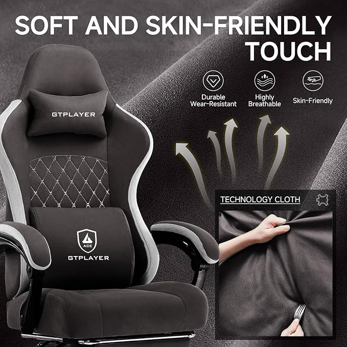 GTPLAYER Office Chair, Gaming Computer Desk Fabric Chair - Image 4