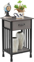 VECELO Nightstands, Industrial Side Table/End Tables by VECELO