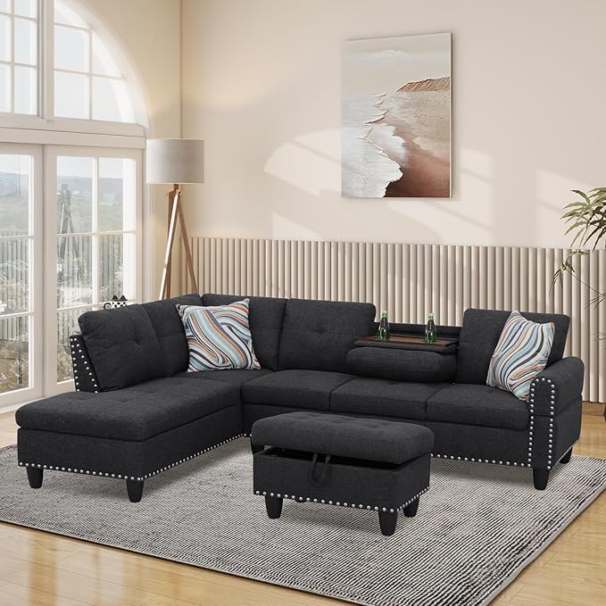 L Shaped Modular Sectional Sofa by NicBex