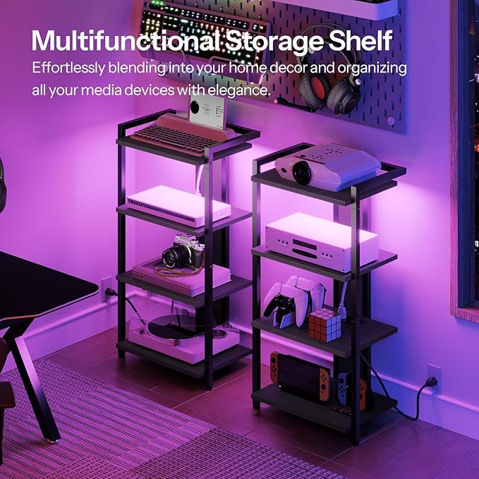 HOOBRO 4-Tier AV Media Console - Image 4