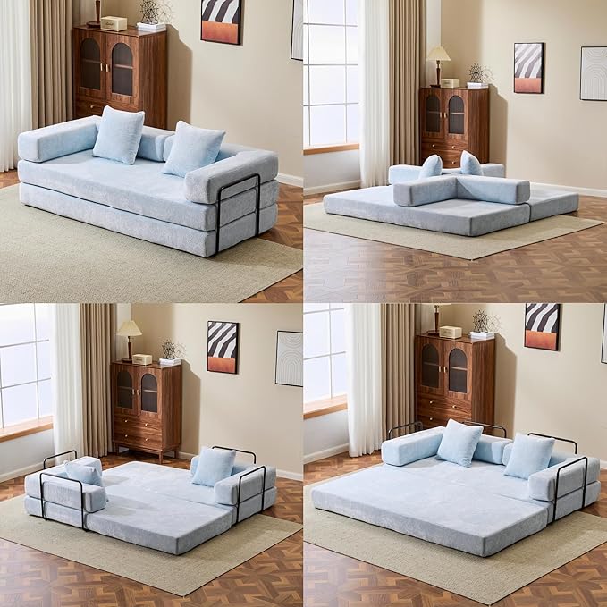 Convertible Sofa Bed, Compression Futon Sofa - Image 5