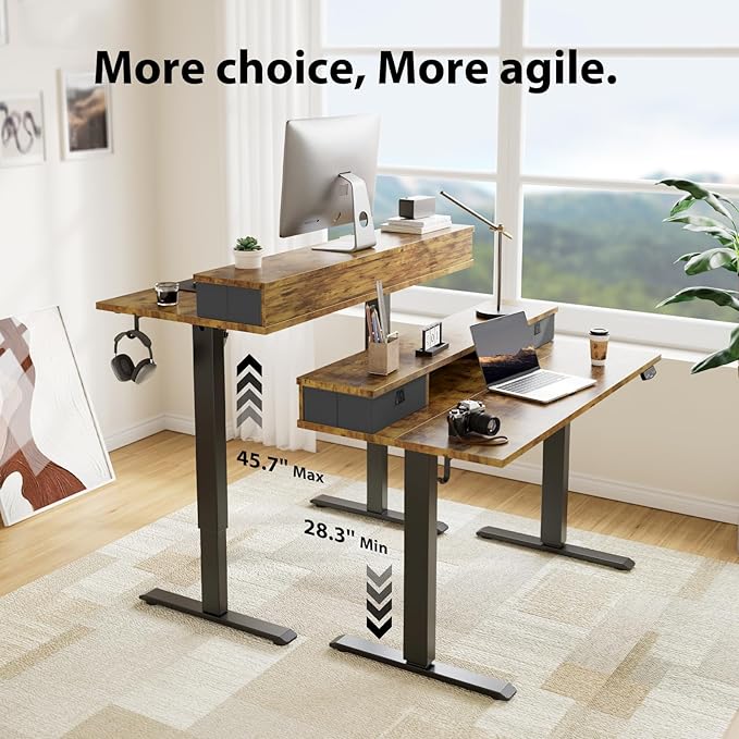 Agilestic 40 x 24 Inches Height Adjustable Electric Standing Desk - Image 4