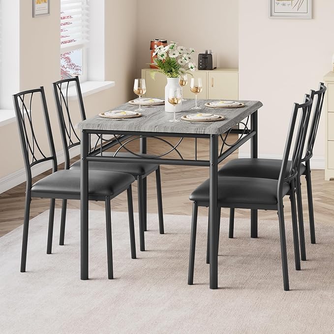 Dining Table Set for 4, Compact Kitchen Table - Image 6