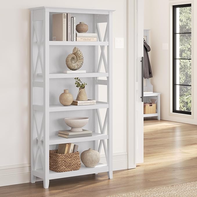Bush Furniture Tall 5 Shelf Bookcase - Image 2