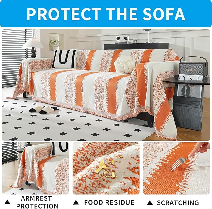 LUFEIJIASHI Boho Couch Covers for Sofa Non Slip Sofa Covers Washable Couch - Image 3