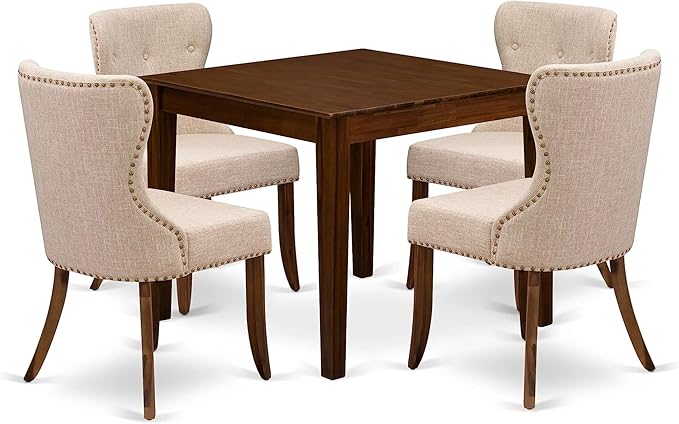 East West Furniture OXSI5-AWA-04 5 Piece Dinette Set - Image 2