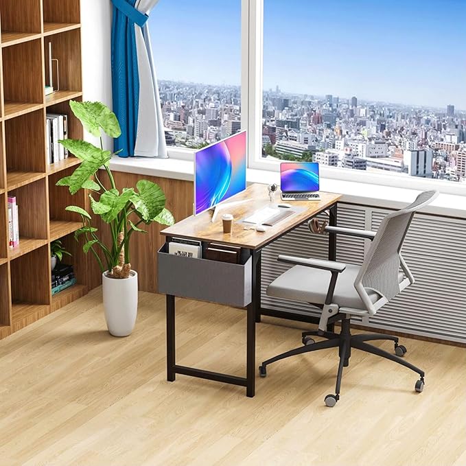 40 Inch Desk Office with Storage, Modern Simple Style Gaming Computer Table - Image 8