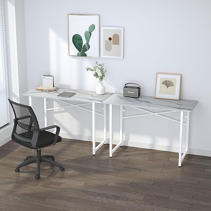 47 inch Folding Desk No Assembly Required, Writing Gaming Computer Camping Table - Image 6
