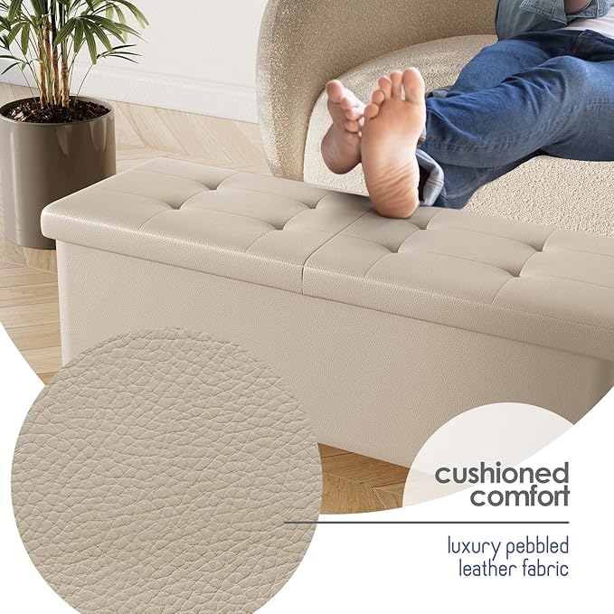 STORAGEBUD Storage Ottoman Bench - Image 7