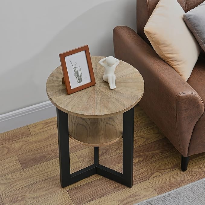 MODERION Round End Table with Storage - Image 9