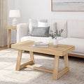 Plank+Beam Classic Rectangular Coffee Table, 40 Inch Farmhouse Coffee Table by PlankBeam