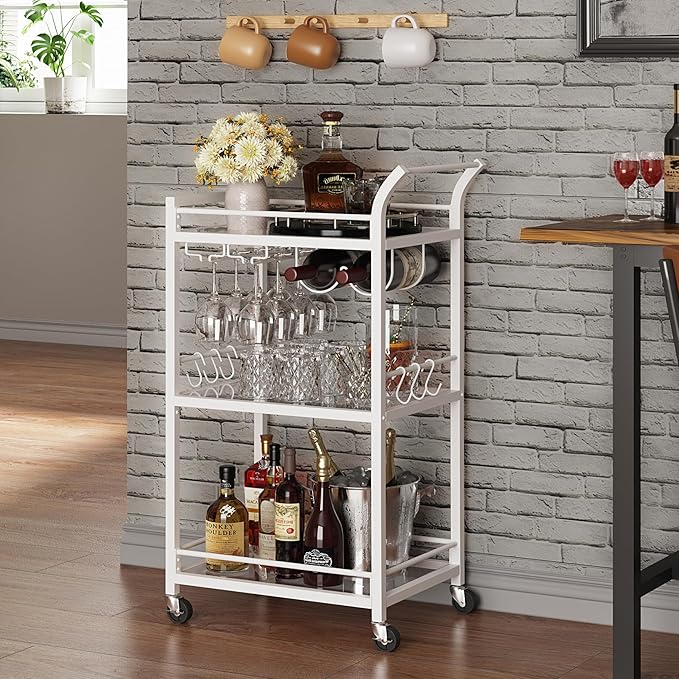 TUTOTAK Bar Cart, Home Bar Serving Cart - Image 8