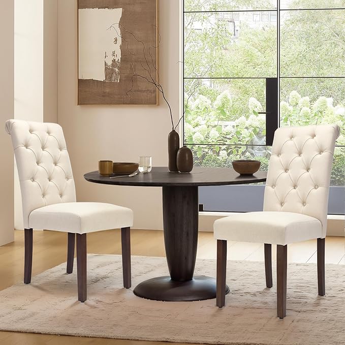 COLAMY Tufted Dining Chairs Set of 4, Accent Parsons Diner Chair Upholstered - Image 6