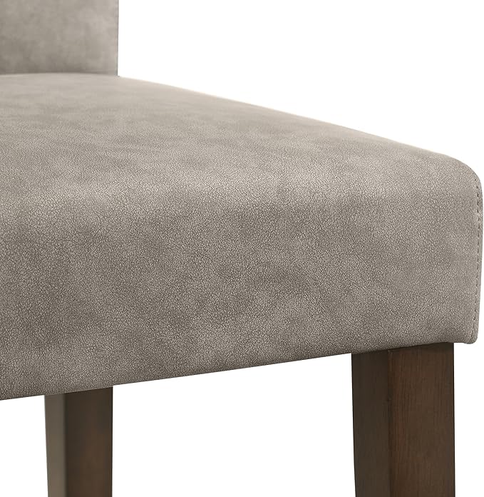 CHITA Counter Height Bar Stools Set of 2, PU Leather in Stone Grey - Image 9